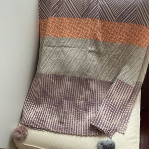 Scarf with 2 Pom Pom